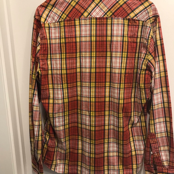 Mens plaid long sleeve button down shirt - Picture 3 of 3